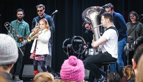 The Ark Big Bang Festival Stomptown Brass perform with Margot Troup