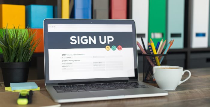 News Sign Up web